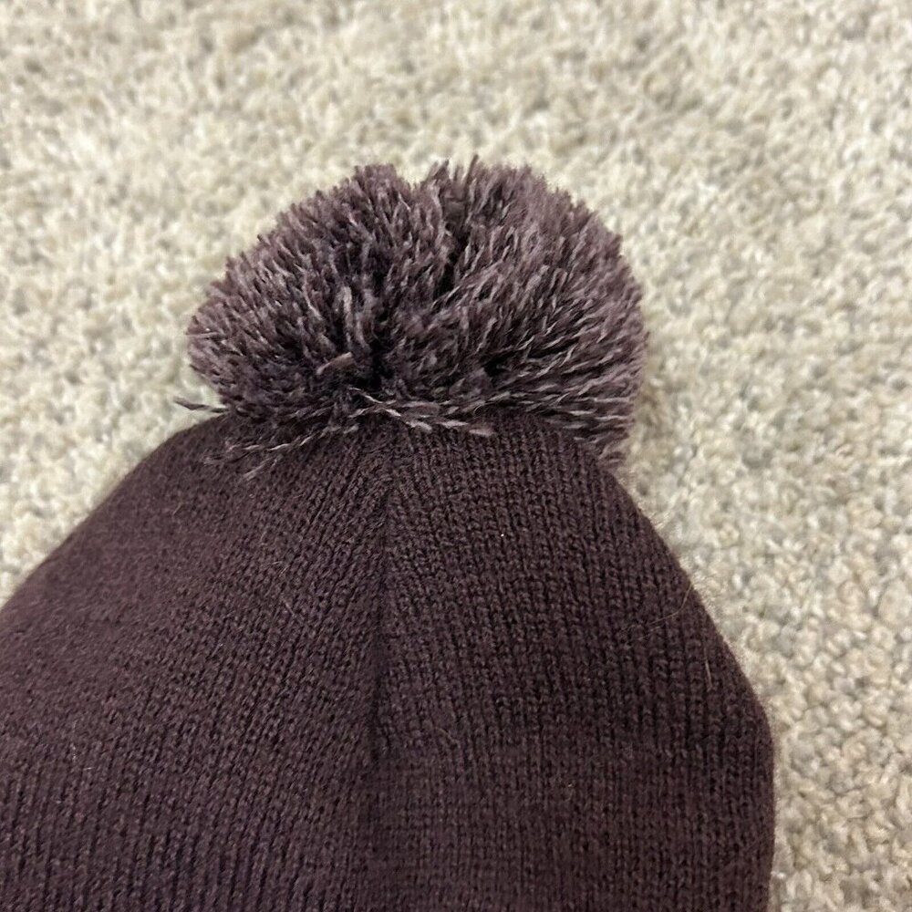 Carhartt Knit‎ Winter Hat Puffball Beanie Purple Kid's Youth Size - Picture 4 of 5